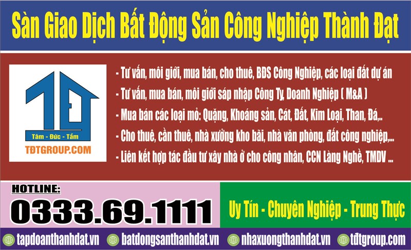 TĐT GROUP - SÀN GIAO DỊCH BẤT ĐỘNG SẢN CÔNG NGHIỆP