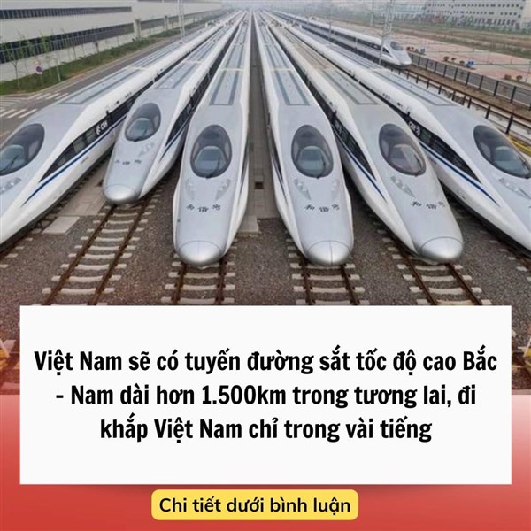 Việt Nam sẽ có Tàu cao tốc Bắc Nam (đường sắt tốc độ cao) vào năm 2030